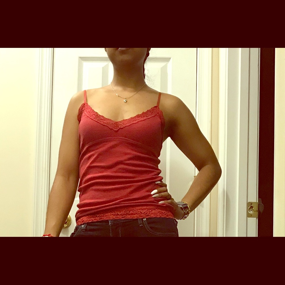 Red spaghetti tank top from VS Pink